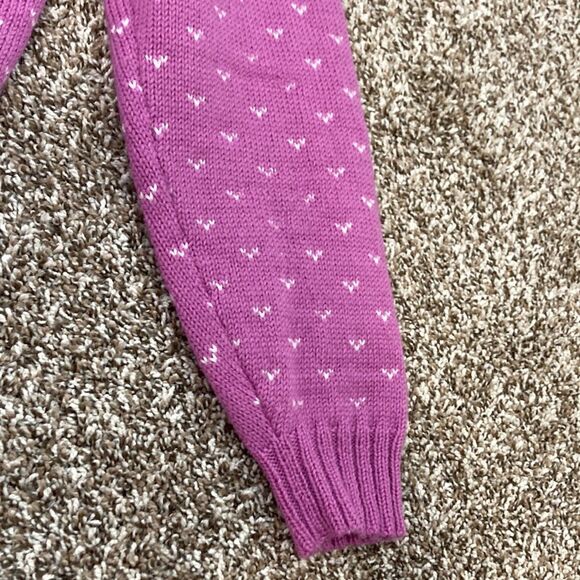 Vintage 80s Top Notch Wool Crewneck Tulip Fair Isle Sweater Handmade in the USA - Picture 13 of 16